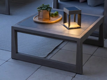 SKAAL - Rectangular low ceramic garden side table by Les Jardins® - view 2